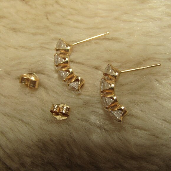 Leach & Garner 14k CZ Earrings